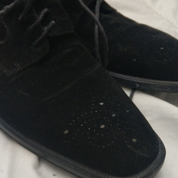 Mike Konos Black Suede Wingtips - Picture 3 of 5